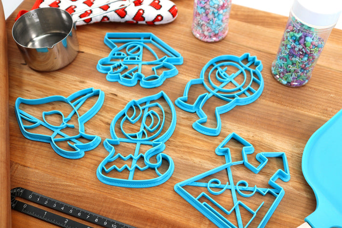 Deltarune Cookie Cutters Enemies - Tasque Manager, ViroVirokun, Rudinn, Popup, King Round  - Undertale /  Baking Gift