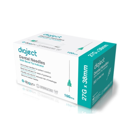 Dental_Needles_with_Bevel_Tip_Indicator27_G_x_38_mm_Green- Dental Installations (Aust) Pty Ltd