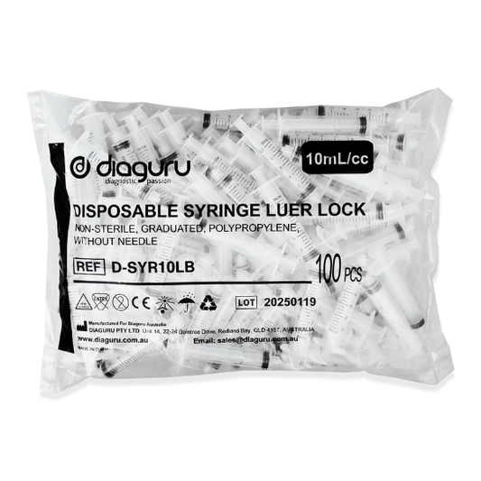 Diaject Disposable Luer Lock Syringe 100/box (Select Size)