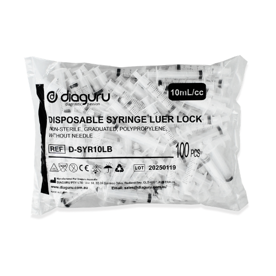Diaject Disposable Luer Lock Syringe 100/box (Select Size)