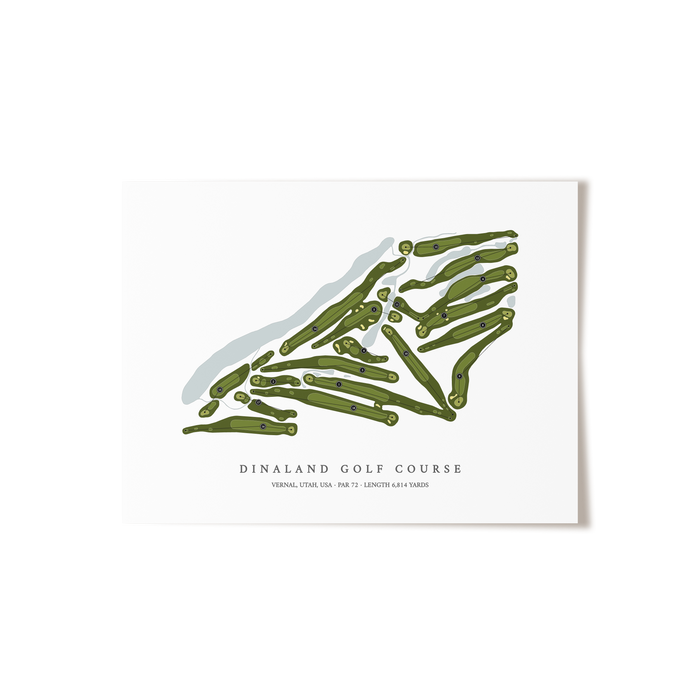 Dinaland Golf Course | Golf Course Map | Unframed