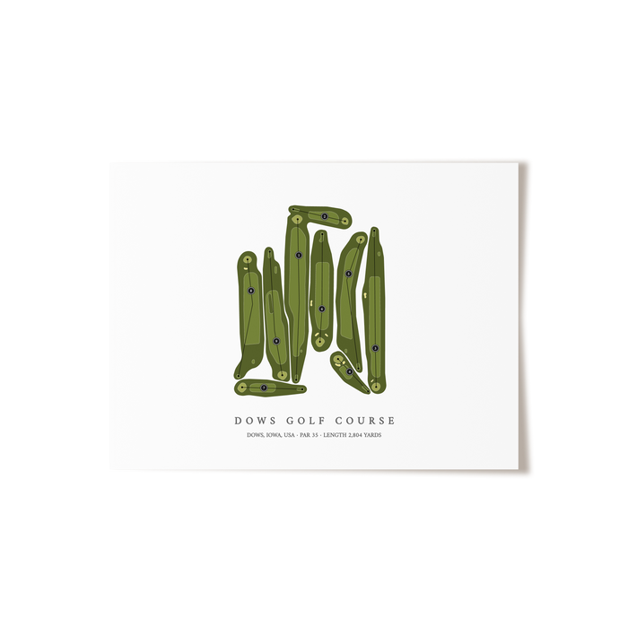 Dows Golf Course | Golf Course Map | Unframed