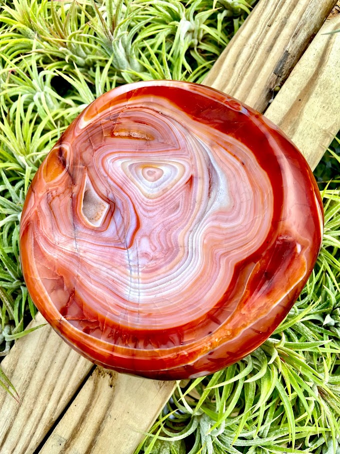 Druzy Carnelian Crystal Bowl