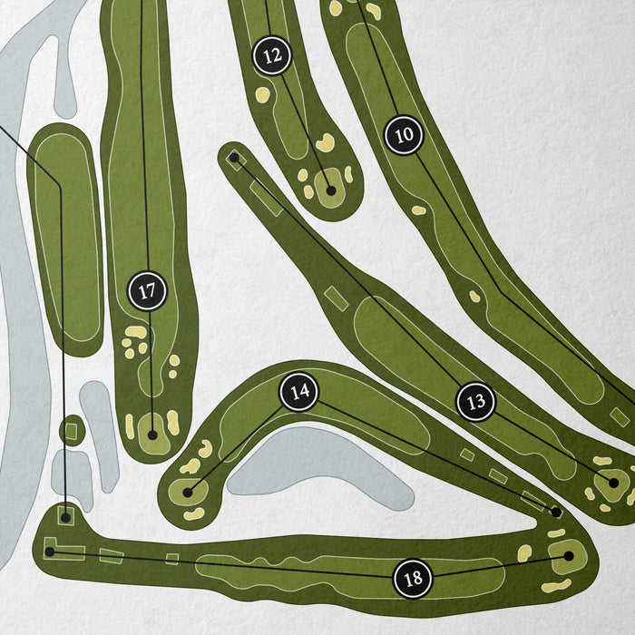 Dunedin Golf Club | Golf Course Print | Close Up
