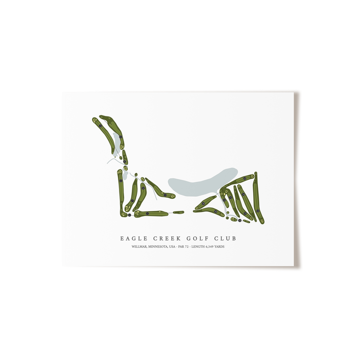 Eagle Creek Golf Club | Golf Course Map | Unframed