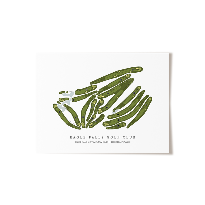Eagle Falls Golf Club | Golf Course Map | Unframed