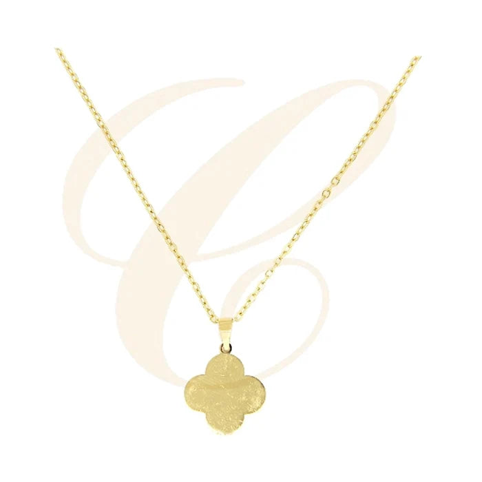 Elegant Minimalist Four-Leaf Clover Pendant Necklace (SSN-0048GS)