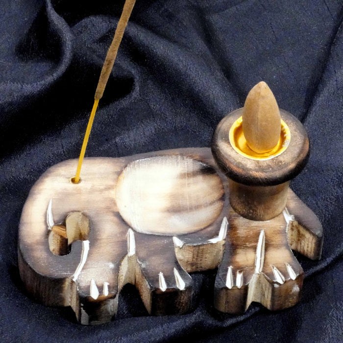 Elephant Multi Use Burner - Incense/ Cone/ Backflow cones