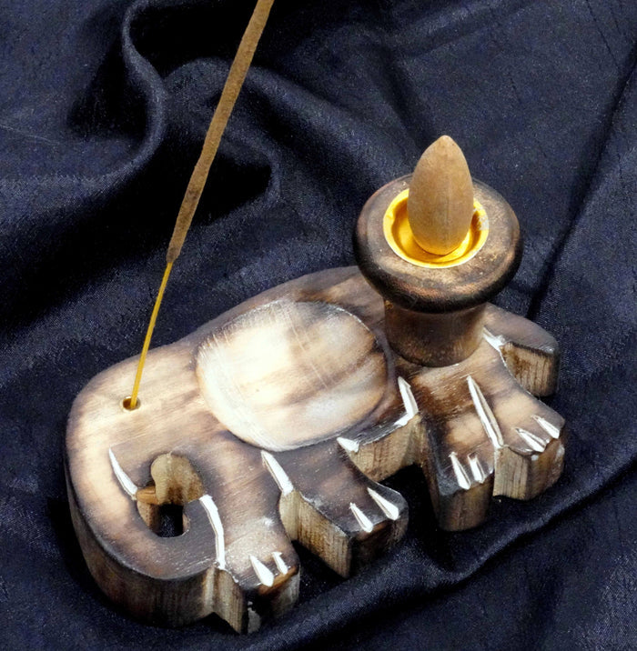Elephant Multi Use Burner - Incense/ Cone/ Backflow cones