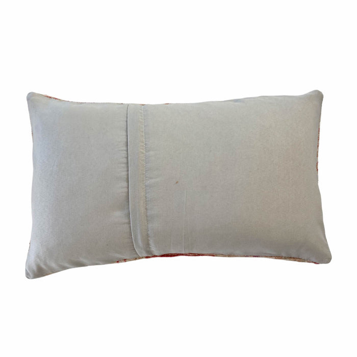 Eloise Handmade traditional Turkish oushak pillow cover made with vintage rugs 12x20 pink beige pattern