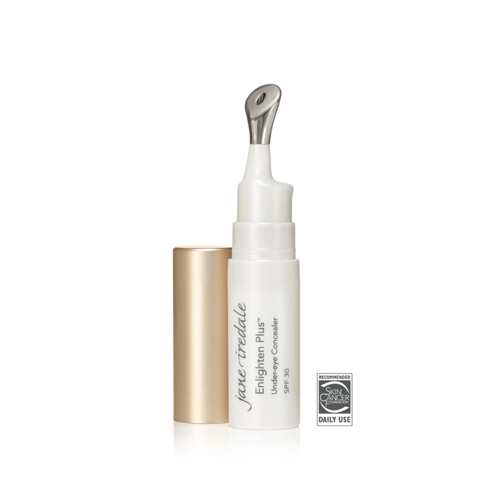 Enlighten Plus Under-Eye Concealer | Jane Iredale with smooth applicator and gold cap designed for skincare and gentle under-eye coverage with SPF protection.