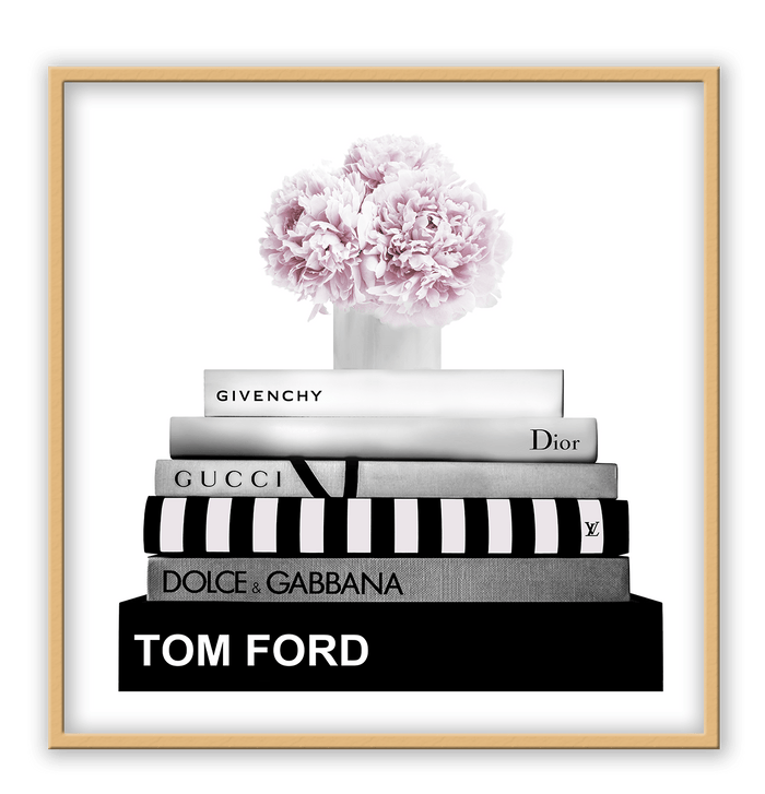 Canvas Print Natural / 50x50cm Fashion Library - Square Fashion Library | Wall Art Framed Print Brand