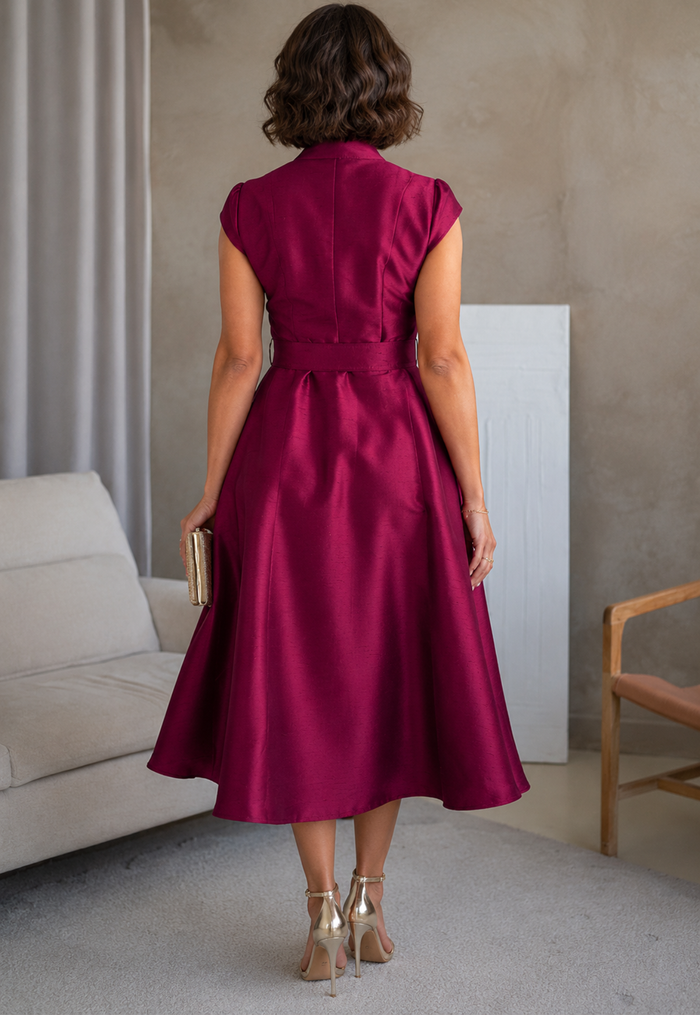 Felicitas Burgundy Dress