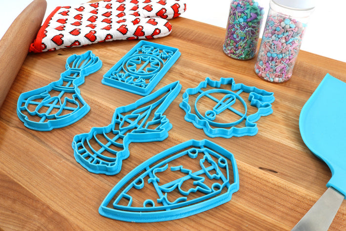 FFXIV Key Symbols Cookie Cutters -Astrologian Card Back, Haurchefant Shield, Aetheryte, Fantasia, Main Quest Icon FF14 Baking