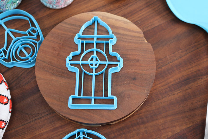 Firefighter Cookie Cutters - Fire Hydrant, Firemans Helmet, Hire Hose, Gas Mask, Fire Fighter Hatchet - EMT Gift