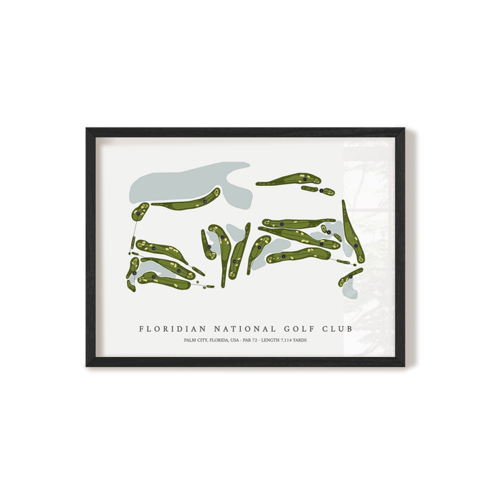 Floridian National Golf Club | Golf Course Map | Black+Frame