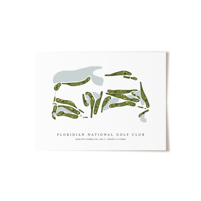 Floridian National Golf Club | Golf Course Map | Unframed
