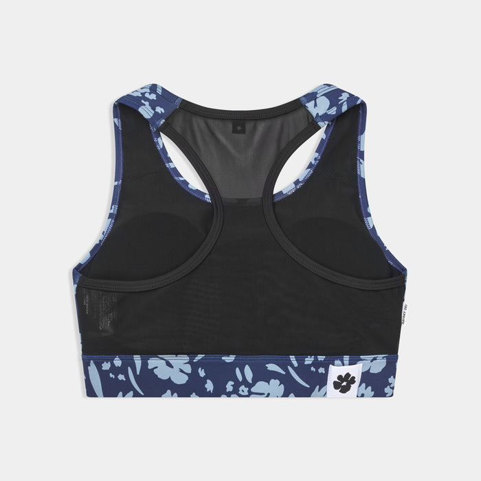 Saysky Flower Combat Sports Bra Blue Flower 1065 SW95004