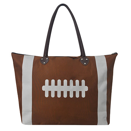 football tote bag, NGIL football tote, large football tote, canvas football tote, football fan bag, football mom tote, football coach tote, game day football tote, football gear tote, football utility bag, football practice tote, football shopping bag, zippered football tote, football team tote, football gift bag, monogram football tote, stylish football tote, football travel tote, football carryall bag, football accessory tote, high school football tote, college football bag