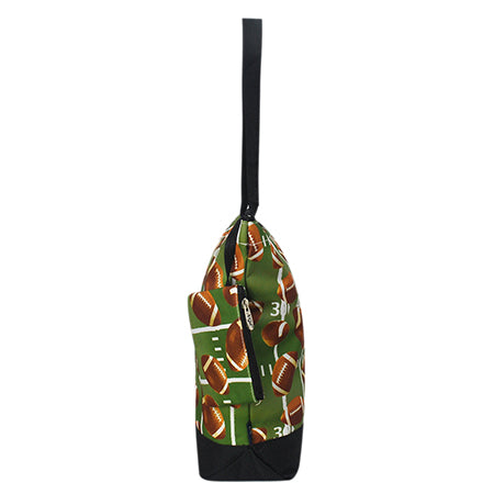 football tote bag, NGIL football tote, canvas football tote, football fan bag, football mom tote, football coach tote, football team tote, football game day bag, zippered football tote, football gear tote, football coin purse bag, everyday football tote, football print tote, football carryall bag, football practice tote, football teacher tote, monogram football tote, football shopping tote, football utility tote, football travel bag, football accessory tote