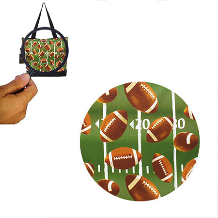 football tote bag, NGIL football tote, canvas football tote, football fan bag, football mom tote, football coach tote, football team tote, football game day bag, zippered football tote, football gear tote, football coin purse bag, everyday football tote, football print tote, football carryall bag, football practice tote, football teacher tote, monogram football tote, football shopping tote, football utility tote, football travel bag, football accessory tote