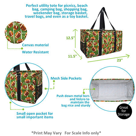 football utility tote, NGIL football tote, football gear bag, large football tote, football mom utility bag, football coach tote, football game day bag, football field tote, football storage tote, football team tote, canvas football tote, water-resistant football tote, football tailgate bag, football practice tote, open top football tote, football gift tote, football travel bag, monogram football tote, football carryall tote, football organization bag, football weekend tote