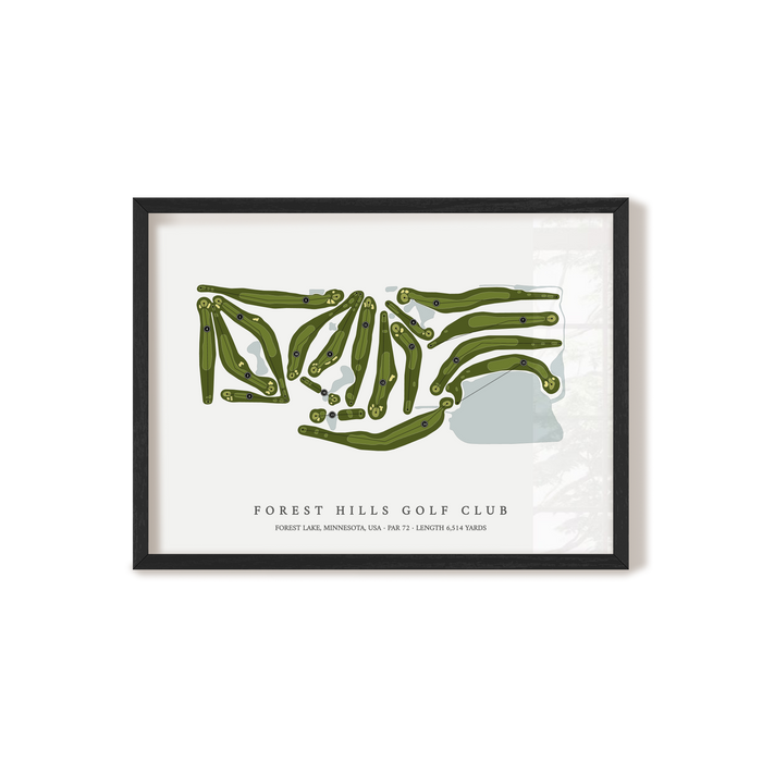 Forest Hills Golf Club | Golf Course Map | Black+Frame