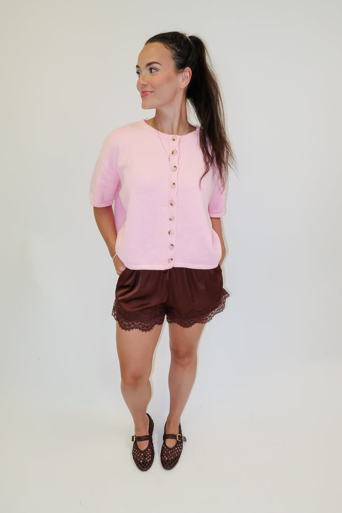 Found You Short Sleeve Cardigan - The Pink Tulip Clothing