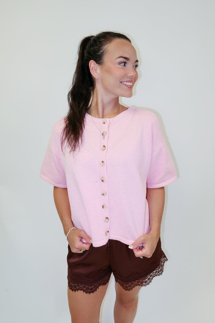 Found You Short Sleeve Cardigan - The Pink Tulip Clothing