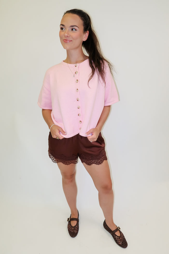 Found You Short Sleeve Cardigan - The Pink Tulip Clothing