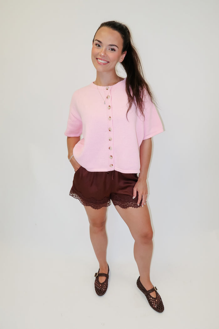 Found You Short Sleeve Cardigan - The Pink Tulip Clothing