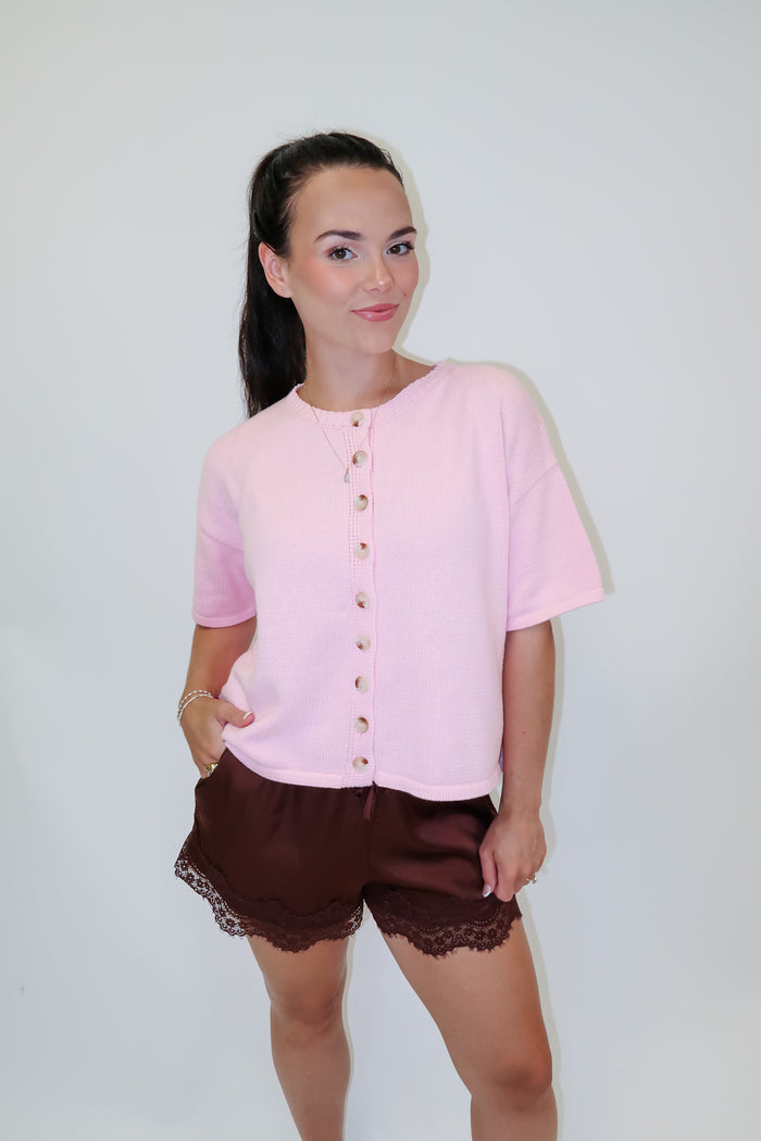 Found You Short Sleeve Cardigan - The Pink Tulip Clothing