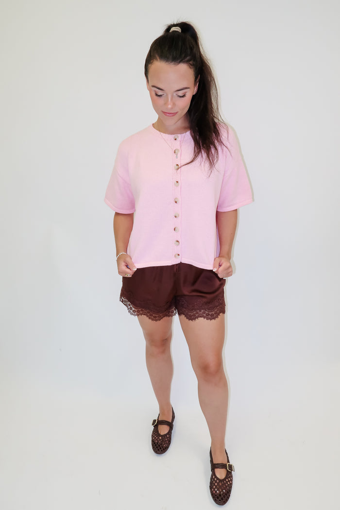 Found You Short Sleeve Cardigan - The Pink Tulip Clothing