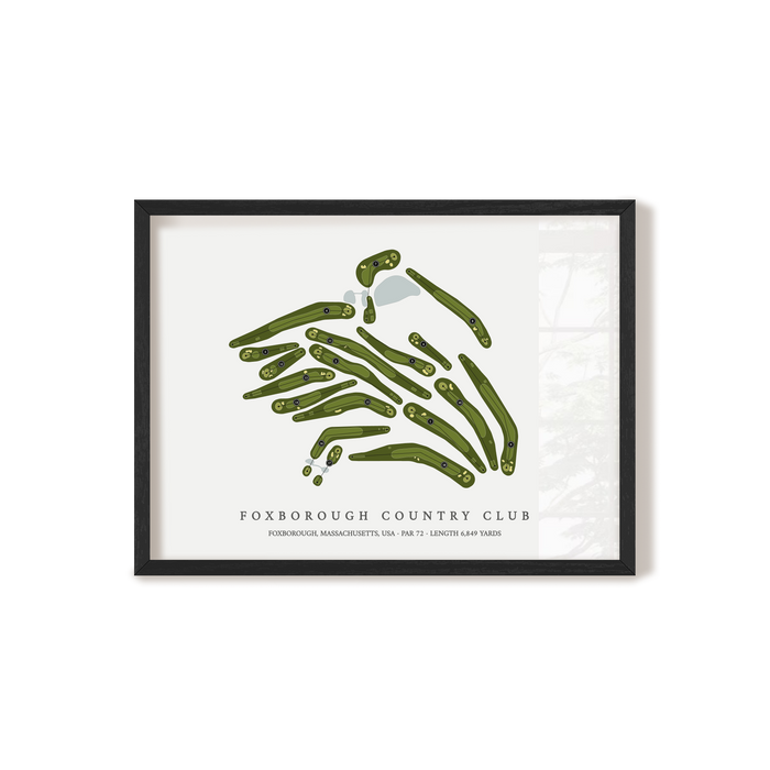 Foxborough Country Club | Golf Course Map | Black+Frame