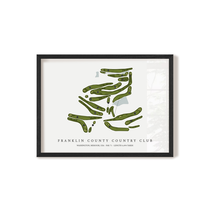Franklin County Country Club | Golf Course Map | Black+Frame