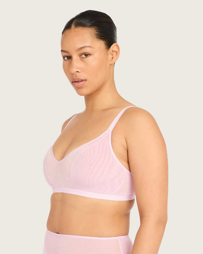 FreeMesh Crop Bralette - Pink Sorbet