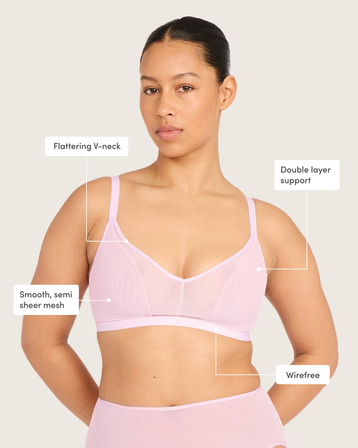 FreeMesh Crop Bralette - Pink Sorbet