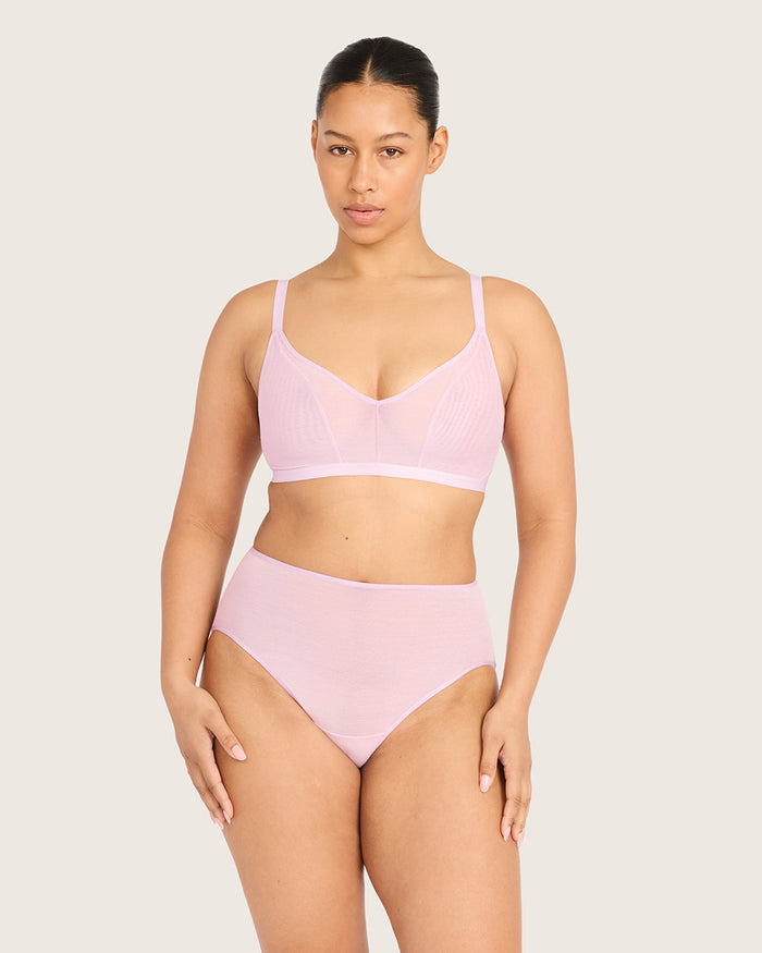 FreeMesh Crop Bralette - Pink Sorbet