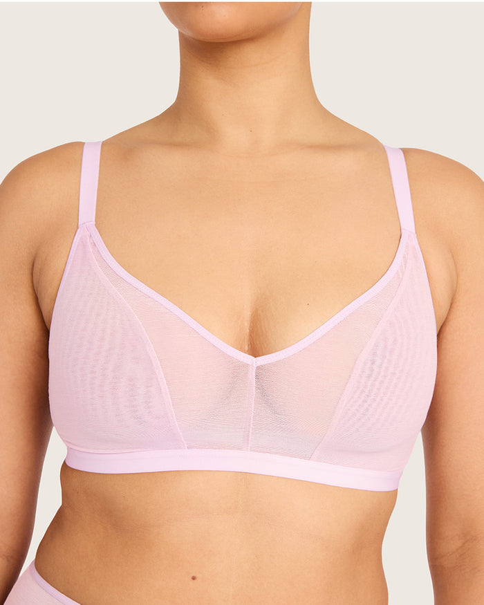 FreeMesh Crop Bralette - Pink Sorbet