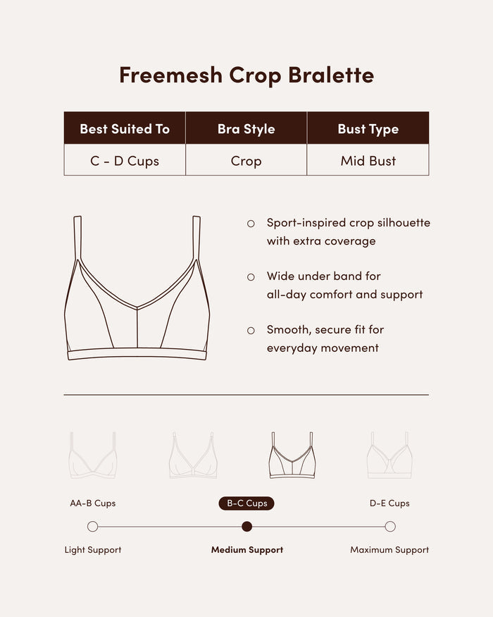 FreeMesh Crop Bralette - Pink Sorbet