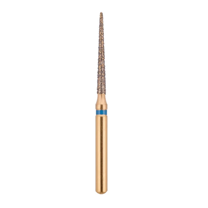 G/167-012 (859) 10-Pk , Multi use Gold Diamond Bur Needle Taper Shaped