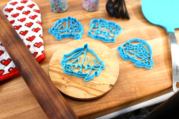 Genshin Impact Cookie Cutters Chibi Faces Set 13 - Alhaitham, Layla, Nahida, Nilou, Yao Yao