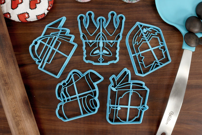 Genshin Impact Items Cookie Cutters Set 2 - Crown of Insight, Philosophies Book, Philosophies Pamphlet, Philosophies Scroll