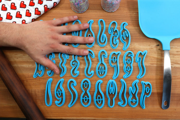 Gerudo FONT Cookie Cutters - Fondant Letters, Letters for Cake decorating