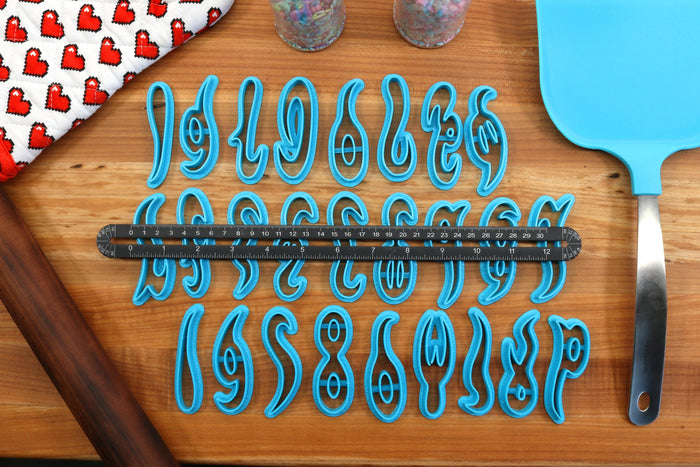 Gerudo FONT Cookie Cutters - Fondant Letters, Letters for Cake decorating