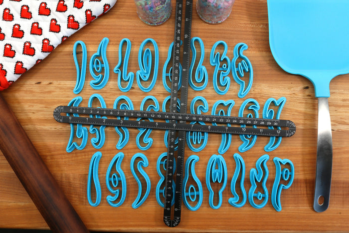 Gerudo FONT Cookie Cutters - Fondant Letters, Letters for Cake decorating