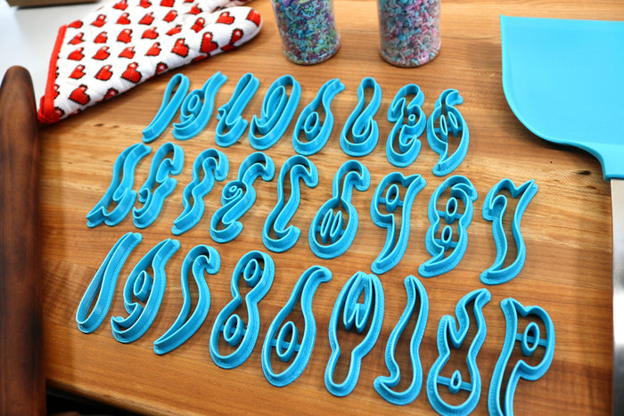 Gerudo FONT Cookie Cutters - Fondant Letters, Letters for Cake decorating