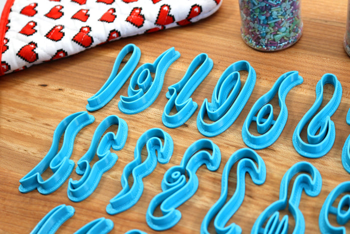 Gerudo FONT Cookie Cutters - Fondant Letters, Letters for Cake decorating
