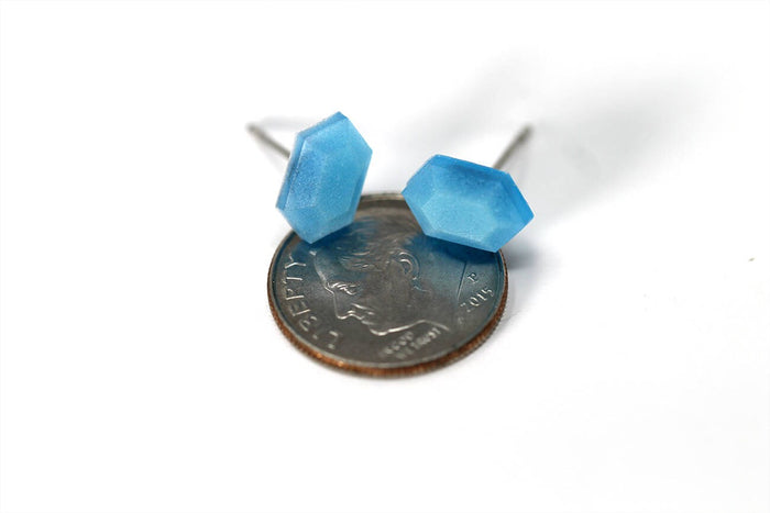 Zelda Earrings Glowing Rupee -Stainless Steel Stud- Legend of Zelda Breathe of the Wild - Nintendo/Zelda Gift