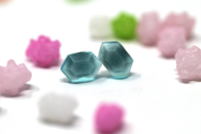 Zelda Earrings Glowing Rupee -Stainless Steel Stud- Legend of Zelda Breathe of the Wild - Nintendo/Zelda Gift